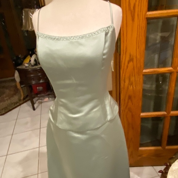Bridesmaids dress by Ginnis Fashions style 829 size 8 color sage - Picture 3 of 9